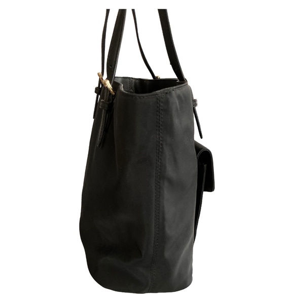 Michael Kors Black Nylon Tote Gold Accents Large - Picture 11 of 14